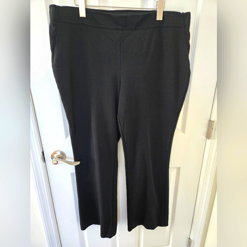 Vera Wang Bootcut Pants Trousers Pull-on Career Plus Size XXL Black EUC